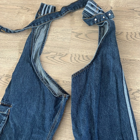 Adidas Originals Women's Dark Blue IVY PARK DENIM CHAPS & MICROSHORTS - Picture 9 of 10